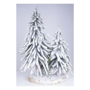 St Helens Decorative Snow Topped Mini Christmas Tree Display on Plinth #4