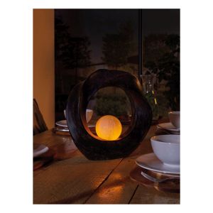 Luxform Lighting Crescent Solar Powered Polystone Garden Ornament #2