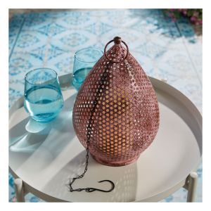 Luxform Lighting Pink Palmyra USB Rechargeable LED Hanging Light