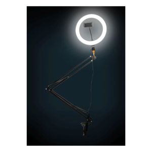 NJS LED 360 Selfie Ring Light with Boom Arm and Phone Holder #4