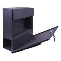 Wall Mount Lockable Letterbox Black and Silver