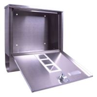 Wall Mount Lockable Letterbox Silver Stainless