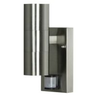 Luxform Lighting 230V Eden Wall Light in Stainless Steel with PIR