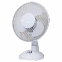 Prem I Air 9 inch White Oscillating Desktop Fan with 2 Speed Settings