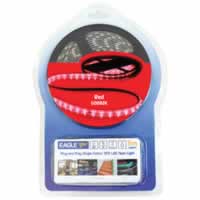 Eagle 12v IP65 Single Colour LED Tape Light Kit 5m In line PSU. Red
