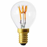 Girard LED Filament Golfball Bulb 3 Loops G45 (2w) E14 Clear