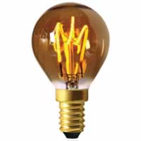 Girard Sudron LED Filament Golfball Bulb 3 Loops G45 (2w) E14 Amber