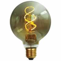 Girard Sudron LED Filament Globe Bulb Twisted G95 (4w) E27 Smoky