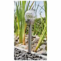Luxform Conga LED Solar Spike Light with Cracked Glass. Single