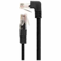Straight RJ45 Cable to Right Angled Downwards Facing RJ45 Cable 0.5M