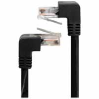 Black Right Angled RJ45 Cable to Right Angled RJ45 Cable 2M