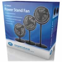 Prem I Air 12 inch Power Stand Fan with 7 Hour Timer Remote. Desk Floor or Wall Mount #2