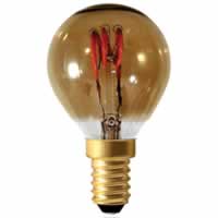 Girard Sudron LED Filament Golfball Bulb 3 Loops G45 (2w) E14 Smoky #2