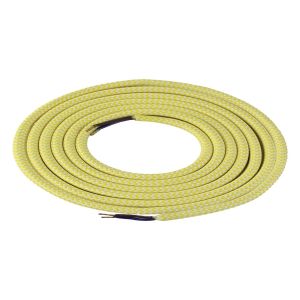 Girard Sudron. Round Textile Cables 2 x 0.75mm. Yellow &amp; White