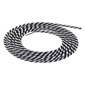 Girard Sudron. Round Textile Cables 2 x 0.75mm. Spiral Black &amp; White