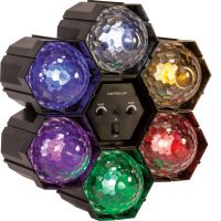 FxLab 6 Way Multi Coloured LED Crystal Effect Pod Light