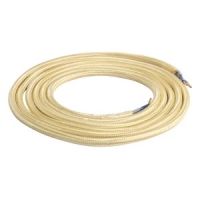 Girard Sudron. Round Textile Cables 2 x 0.75mm. Light Gold