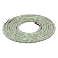 Girard Sudron. Round Textile Cables 2 x 0.75mm. Green & Kaki