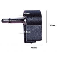 Black 3.5mm High Quality Right Angled Mono Jack Plug #2
