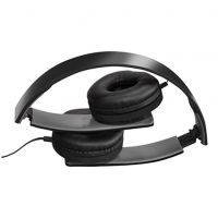 Black Slim Profile Folding Stereo Headphones