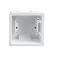 White Single Gang Clip in Dry Lining Socket Box