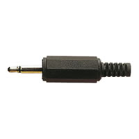 Black 3.5mm High Quality Mono Jack Plug