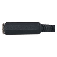 Black 3.5mm High Quality Mono Line Socket