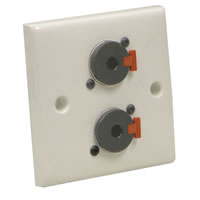 Signal Outlet Plate with 2 x Neutrik Locking Jack Sockets