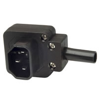 250V 6A AC 3 Pin Right Angled IEC Plug