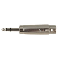 Nickel XLR Female to 6.35mm Stereo Plug