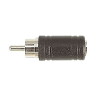 Black Phono Plug to 3.5mm Mono Jack Socket