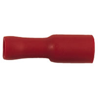 Red 3.2mm Push On Shrouded Receptacle Crimp Terminal