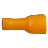 Yellow 6.3mm Push On Shrouded Receptacle Crimp Terminal
