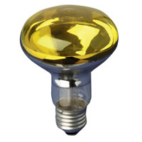 Yellow 60W ES E27 R080 Reflector Lamp