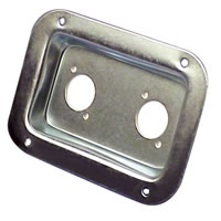 Nickel Punched Metal XLR Connector Dish