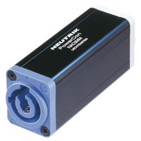 Neutrik Blue Grey NAC3MM 3 Pole PowerCon Inlet to Outlet Coupler