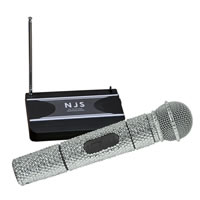 NJS Radio Microphone Silver Crystal Effect 174.1MHz