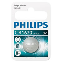 Philips 3V Lithium CR1620 Coin Cell Battery