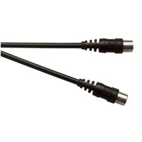 Black 4m Coaxial Plug to Coaxial Socket